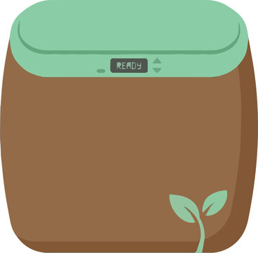 Modern automatic electric kitchen composter for sustainable indoor organic waste management and food scraps recycling