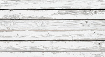 White distressed wooden planks background for design. Natural white wood texture. White wooden background. © shazam