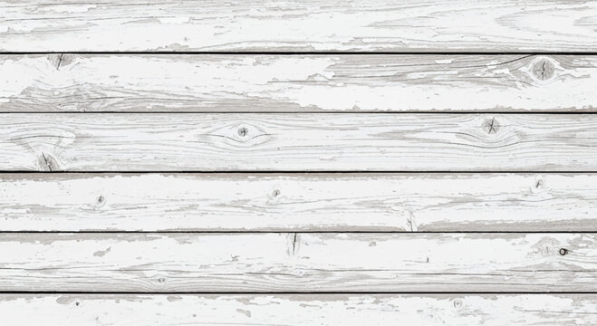 White distressed wooden planks background for design. Natural white wood texture. White wooden background.