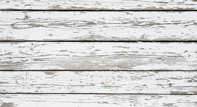 White distressed wooden planks background for design. Natural white wood texture. White wooden background.