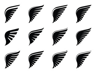 Obraz premium Wing Symbols Vector Illustration