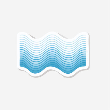 Abstract Blue Waves Graphic