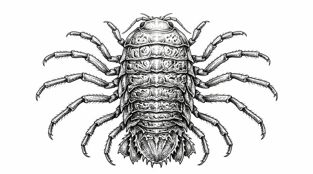 Giant Isopod Crustacean Illustration
