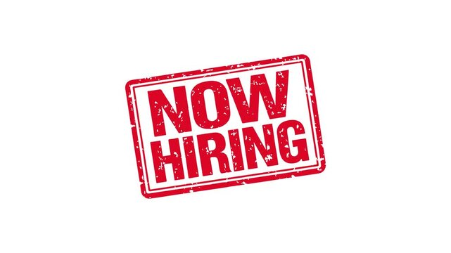 Now hiring stamp animation video recruitment job vacancy