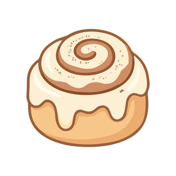 Cinnamon Roll with White Icing.