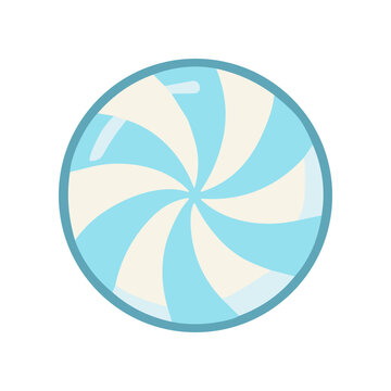 Large Blue and White Peppermint Candy.