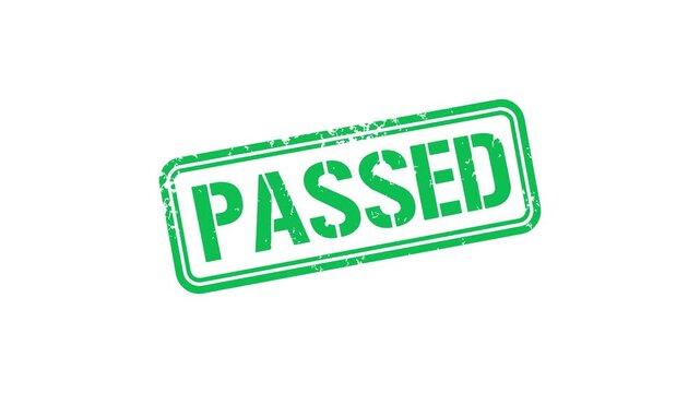 Passed stamp animation video approved success validation
