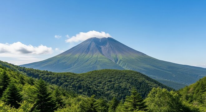 Mountain landscape under blue sky