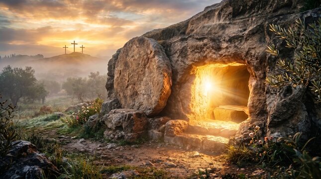 Early Morning Light Reveals Ancient Burial Site With Spiritual Overtones And Peaceful Surroundings