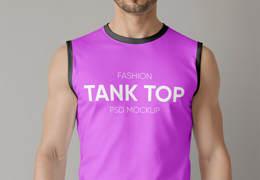 Tank Top Close Up Mockup