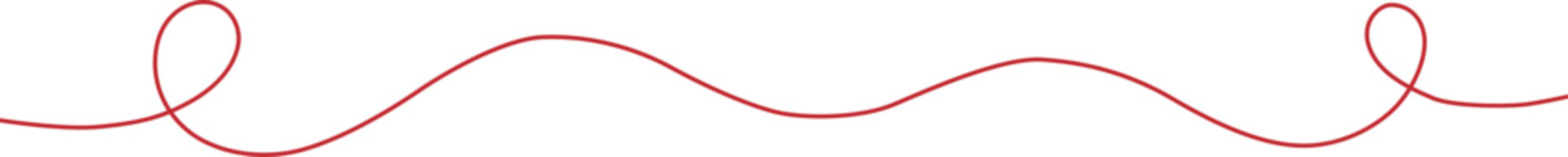 Red wavy line victor illustration