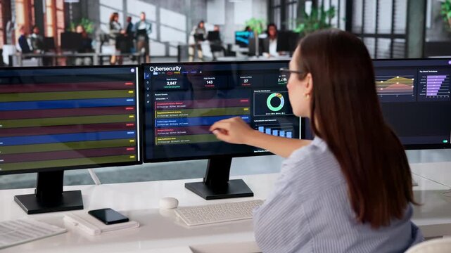 Cybersecurity Expert Monitors Attack Alerts