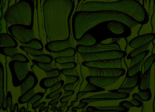 Abstract organic green pattern flowing lines texture