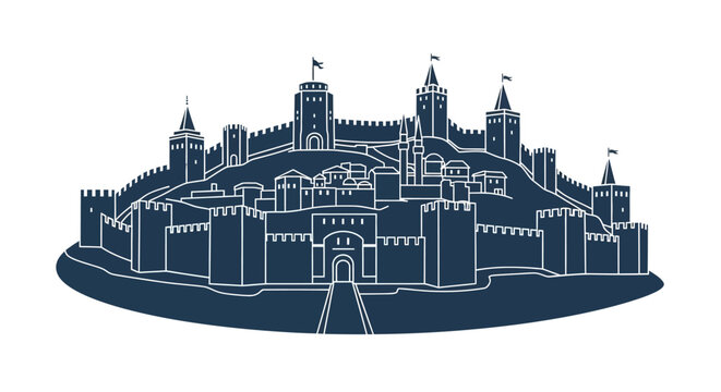 Tower of London Architecture Illustration.