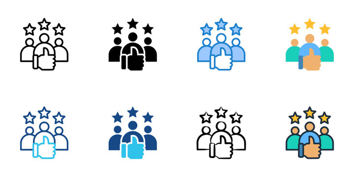 Customer experience icons set multiple style collection. Editable stroke 
