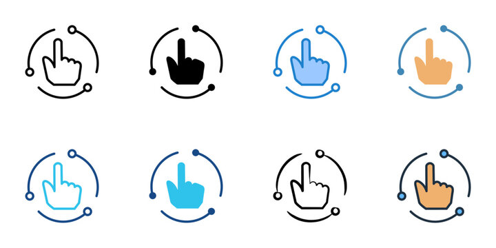 User experience icons set multiple style collection. Editable stroke 
