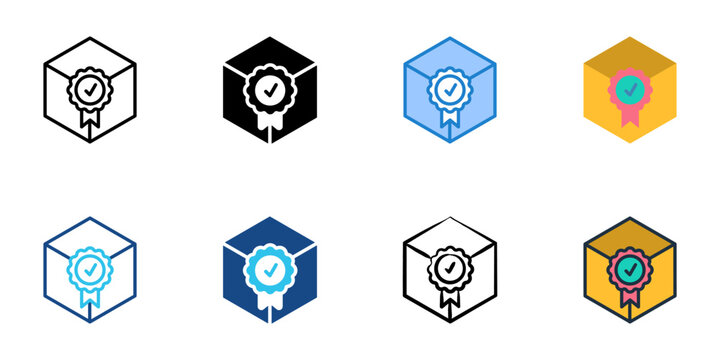 Product branding icons set multiple style collection. Editable stroke 
