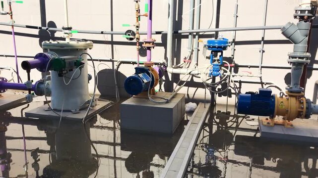 Industrial facility for precious metal recovery and galvanic salt production partially submerged in water