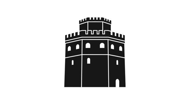 Medieval Castle Tower Architecture Design.