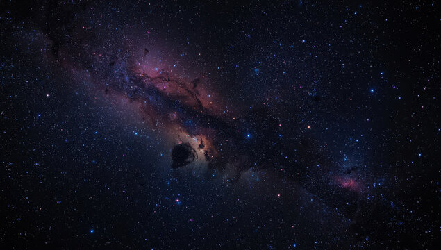 Vast galaxy night sky with colorful nebula and countless stars evoking awe