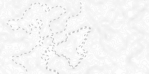 Black and white lines seamless Topographic map patterns, topography line map. Vintage outdoors style. The stylized height of the topographic map contour in lines and contours isolated on transparent. © armans
