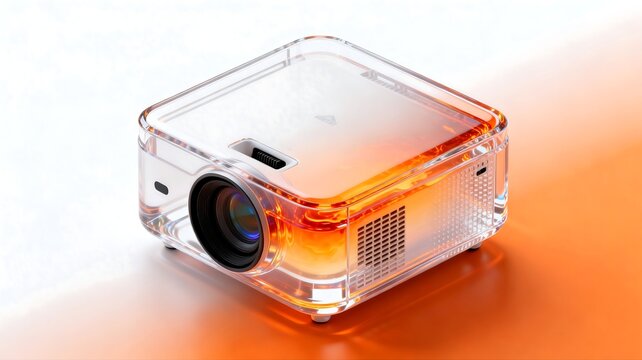 Portable Mini Projector with Transparent Design