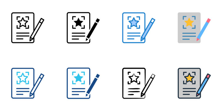 Branding brief icons set multiple style collection. Editable stroke 
