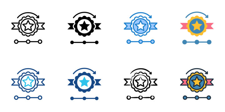 Rebrand timeline icons set multiple style collection. Editable stroke 

