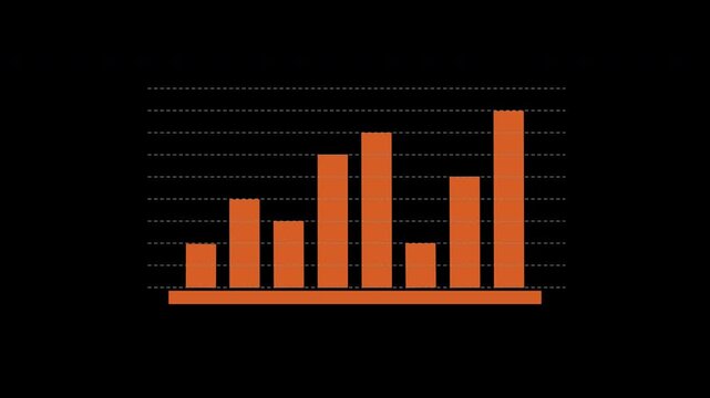 Abstract business graph chart animation 