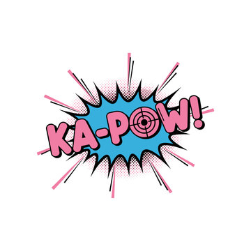 Pink and Black Comic Book Explosion KaPow Text Effect