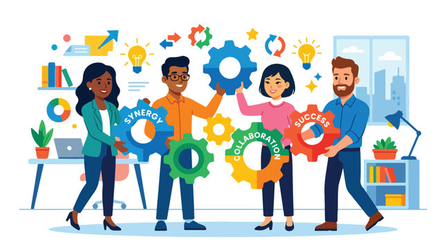 Diverse Teamwork Collaboration Concept.