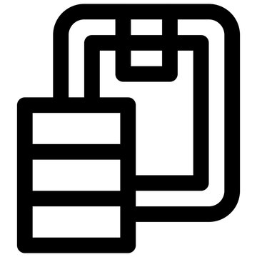 Database replication. Editable stroke vector icon.