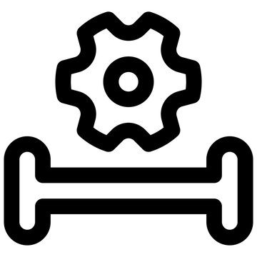 Microservice. Editable stroke vector icon.