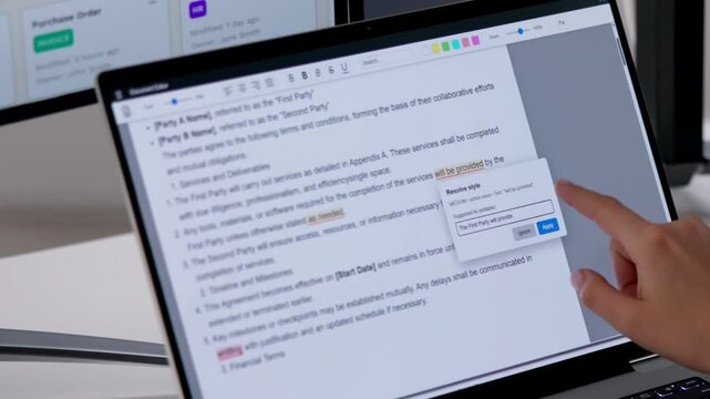 Editor Carefully Reviews And Corrects Text
