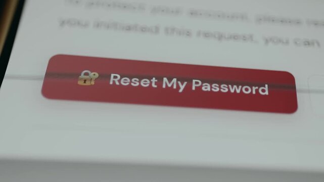 User taps the Reset My Password button