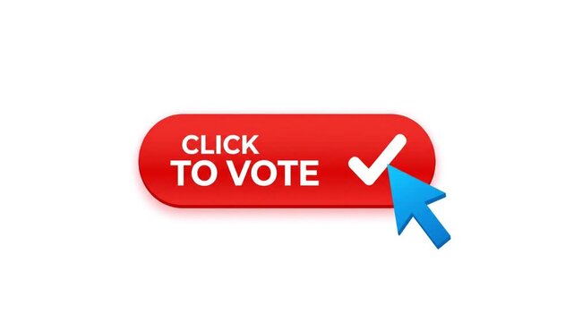 A red button with the text "CLICK TO VOTE" and a white checkmark, indicating an action for voting or selection.