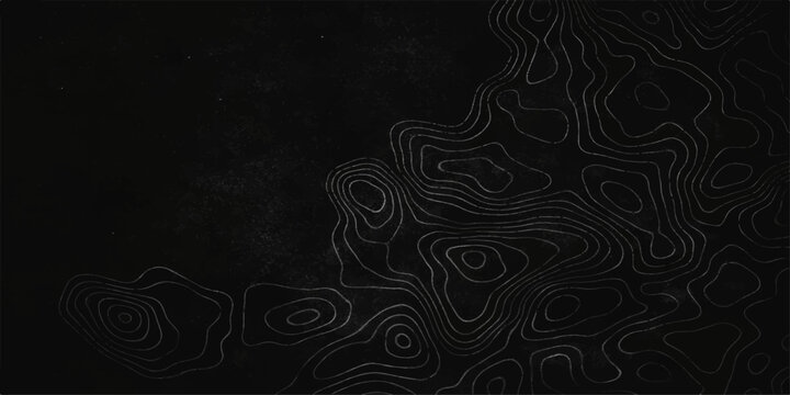 Seamless vector illustration of an abstract dark background featuring a vintage skull and bones pattern with floral ornaments and retro swirls on a black textile texture