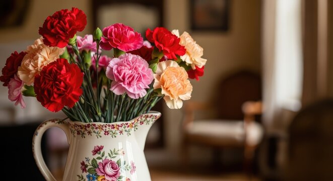 Teachers day china celebration vibrant carnations in a vase a symbol of gratitude