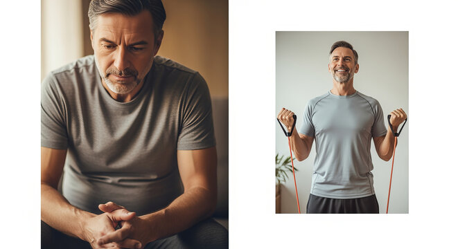Resilient Man Tackling Challenges and Embracing Fitness, Strength, and Determination in Life.
