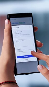 Woman Uses Smart Phone