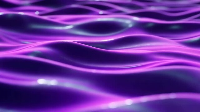 Shimmering Purple Neon Wave Background
