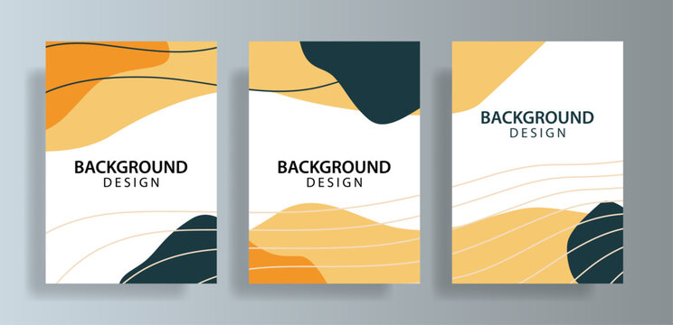 Modern abstract organic shapes vector graphic design for backgrounds