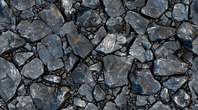 seamless texture of basalt with a fine-grained, dark grey to black color and sometimes with visible crystalline structures