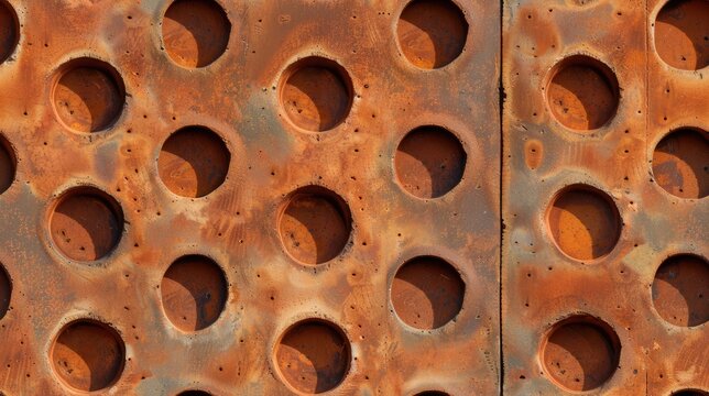 seamless texture of perforated bricks with a pattern of holes or perforations, allowing light and air to pass through