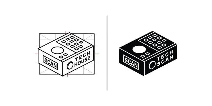 Comparison of tech house and tech scan device packaging designs and branding