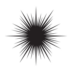 Fototapeta premium black starburst explosion graphic isolated on white background