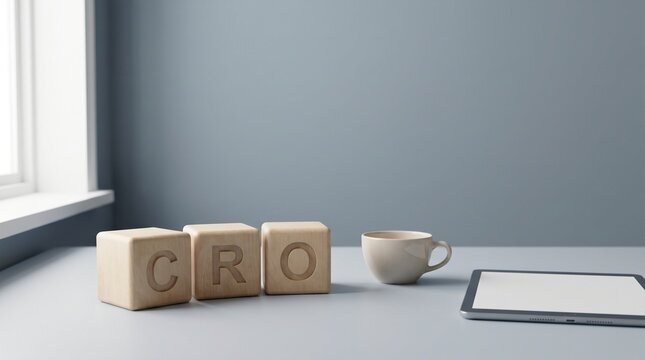 CRO Conversion Rate Optimization Business Concept Minimal Background