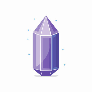 Purple Crystal Gemstone Illustration