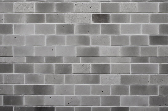 Processed collage of grey concrete brock wall surface texture. Background for banner, backdrop.