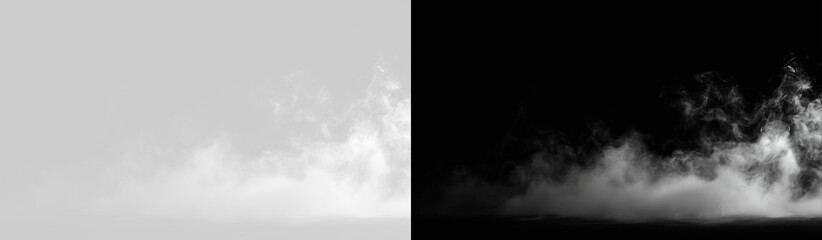 Naklejka premium Smoke Trail and White Steam Cloud for Motion Design Overlay
